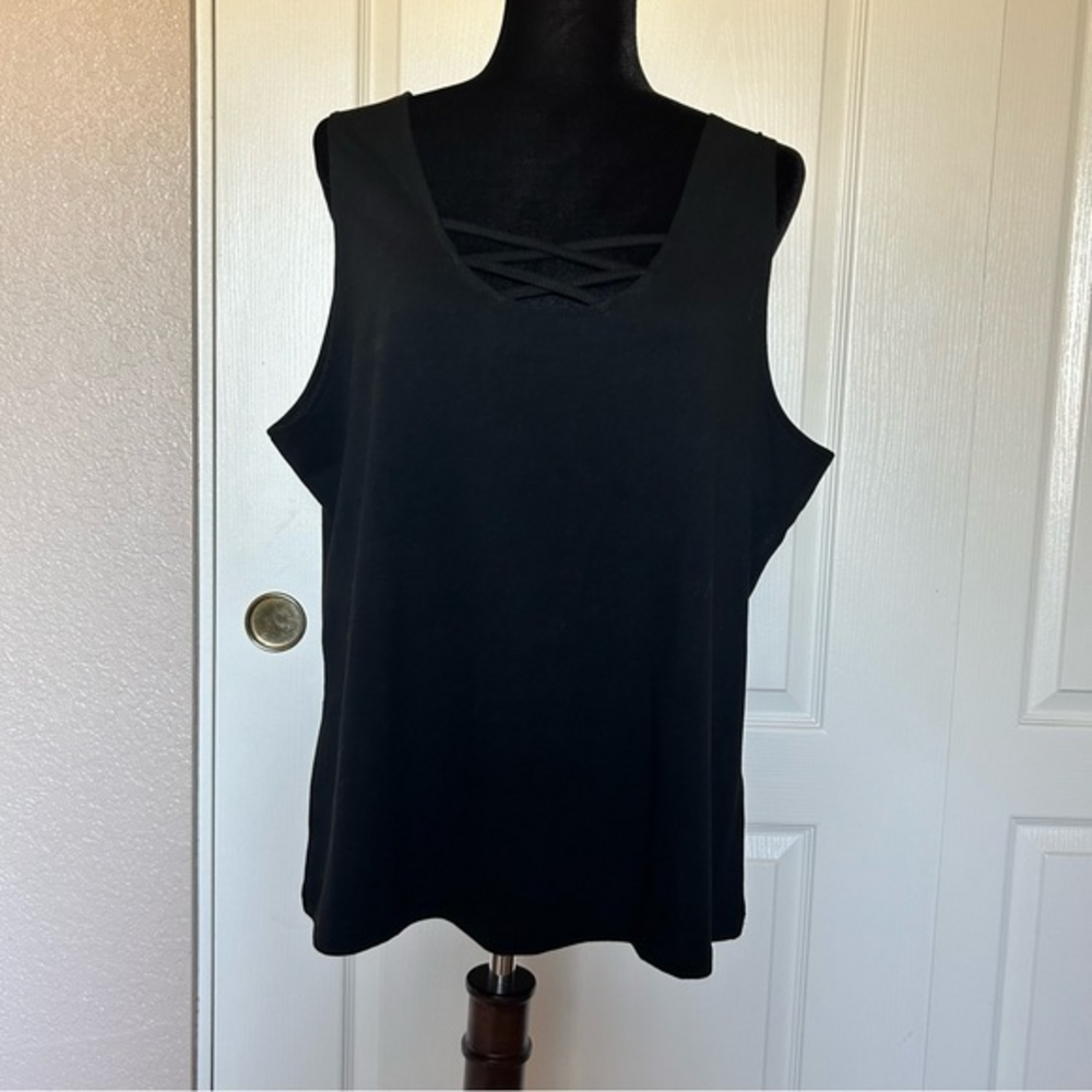 NWT Sarin Mathews Black Tank Top‎ Shirt Size XXL
